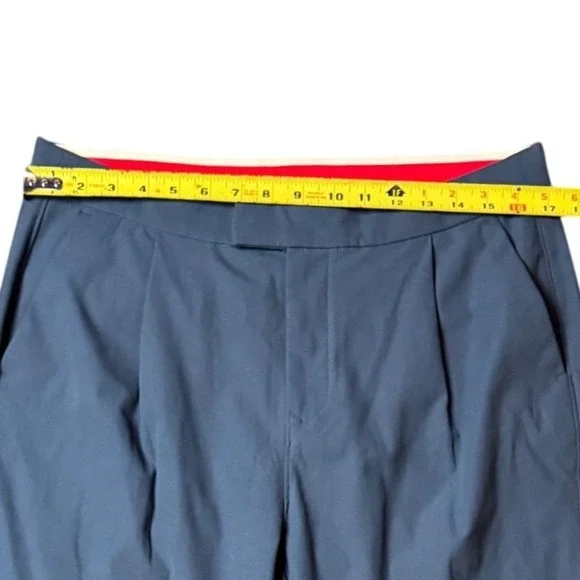 Tracksmith Mens Running Pants Slate Blue Pleated Tapered Track Trousers Large - Picture 4 of 15